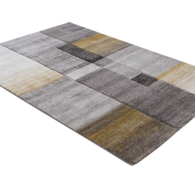 Dutch Living ABC Vloerkleed Timelapse Grijs/Geel 230x160cm 29930