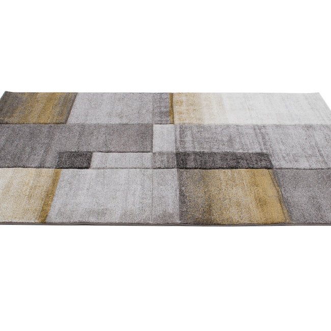 Dutch Living ABC Vloerkleed Timelapse Grijs/Geel 230x160cm 29930