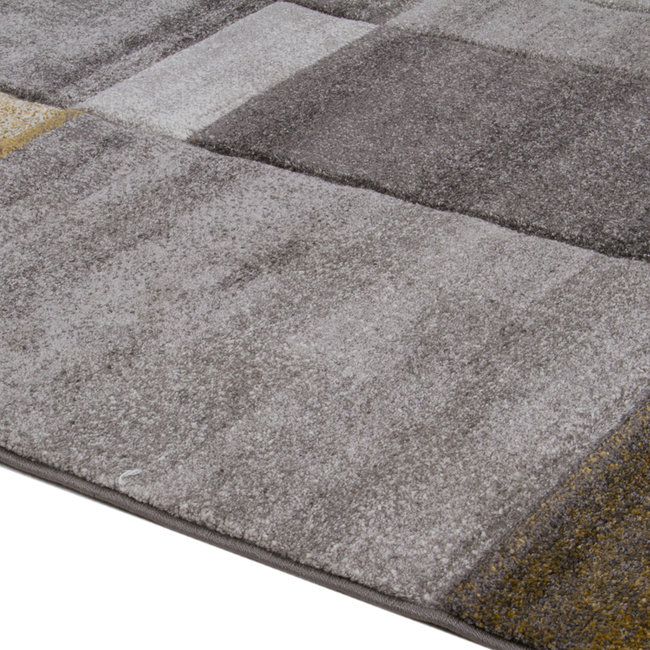Dutch Living ABC Vloerkleed Timelapse Grijs/Geel 230x160cm 29930