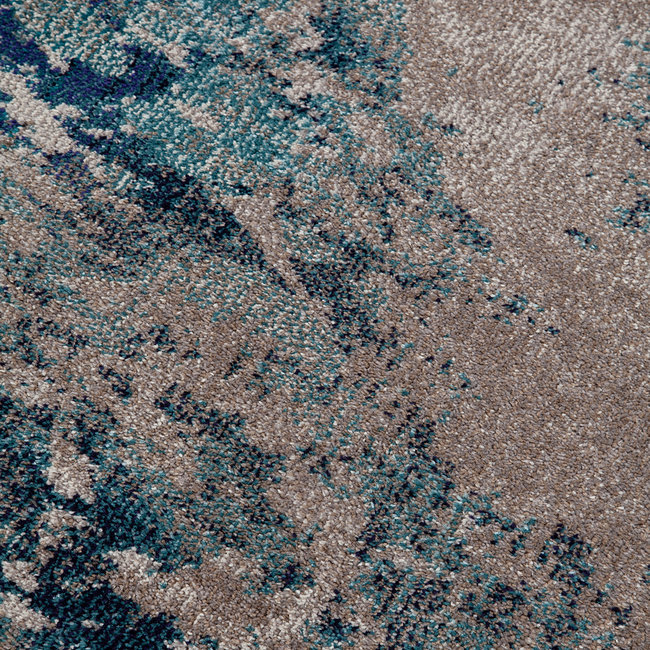 Dutch Living ABC Vloerkleed Soho 3 Ecru/Blue 160x230cm 33670