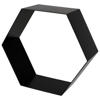 Duraline Duraline Schap Hexagon Zwart Metaal 2mm 32x28x12cm