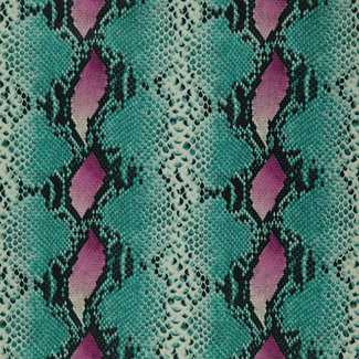 Dutch Wallcoverings Zelfklevend behang - FC Jungle Club Mamushi 40-Teal