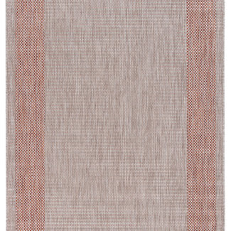 Dutch Living ABC Vloerkleed  Frame Beige/Brick 160x230cm