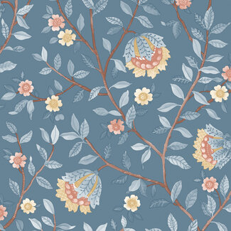 Dutch Wallcoverings Vliesbehang - Botanique- Tree Branch blauw/beige - B199-01