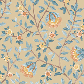 Dutch Wallcoverings Vliesbehang - Botanique- Tree Branch beige/blauw - B199-02