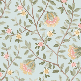Dutch Wallcoverings Vliesbehang - Botanique- Tree Branch blauw/roze - B199-24