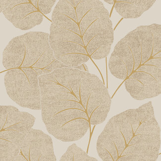 Dutch Wallcoverings Dutch Wallcoverings - Ciara- Luxor Leaf beige - A63504