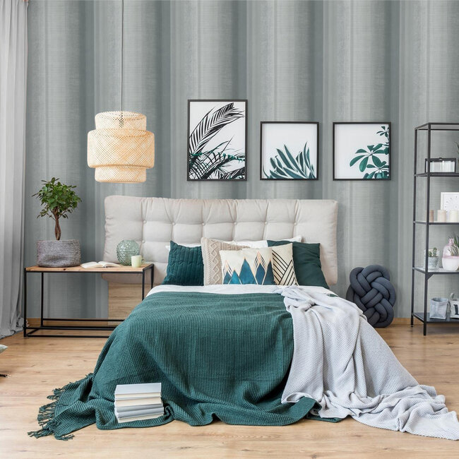 Dutch Wallcoverings Loft streep grijs - vliesbehang - 10m x 53cm - 59320