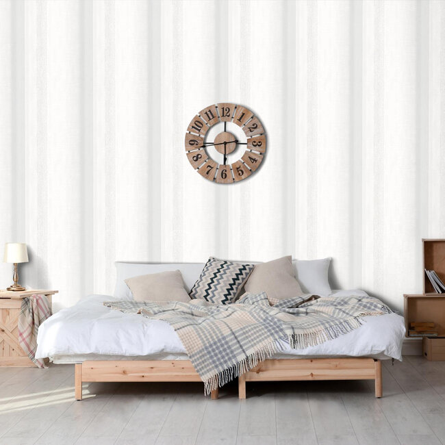 Dutch Wallcoverings Loft/Schilder & Co streep wit - vliesbehang - 10m x 53cm - 59342
