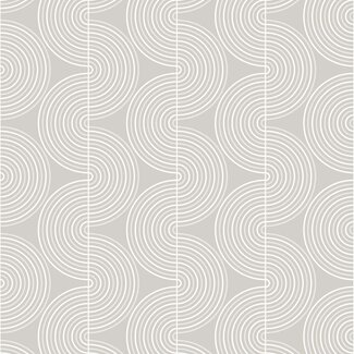 Dutch Wallcoverings Zelfklevend behang - NextWall Peel & Stick Zen Geo Alloy Grey - NW44205