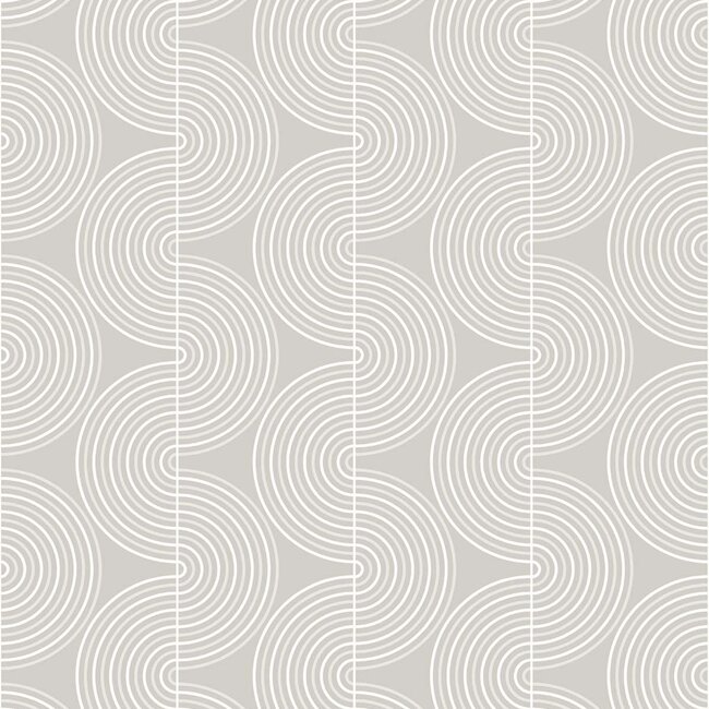Dutch Wallcoverings  - NextWall Peel & Stick Zen Geo Alloy Grey - zelfklevend behang - 5,5m x 53cm - NW44205