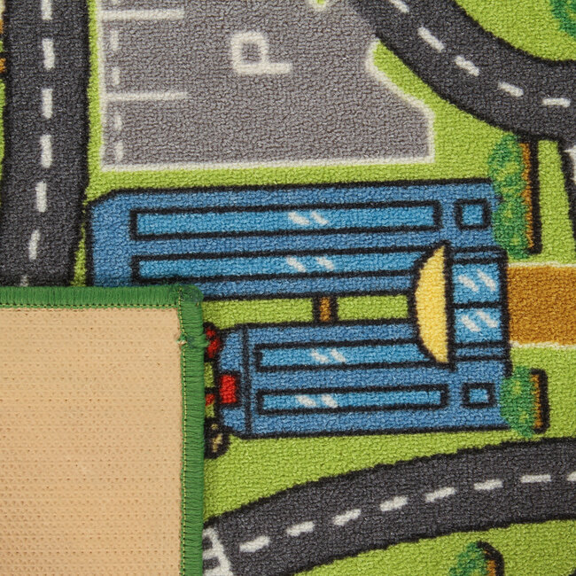 Dutch Living ABC Speelkleed Play Rug Town groen 133x190 cm