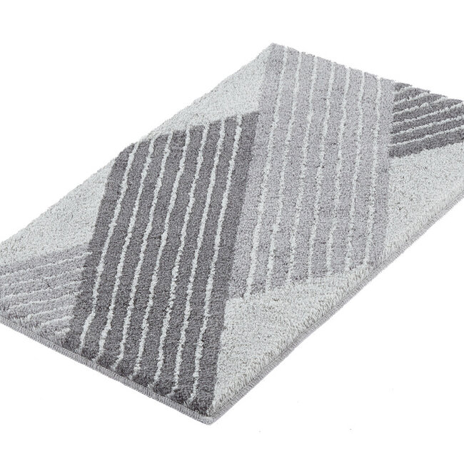 Kleine Wolke Badmat Cross Anthracite (grijs), 80x140 cm