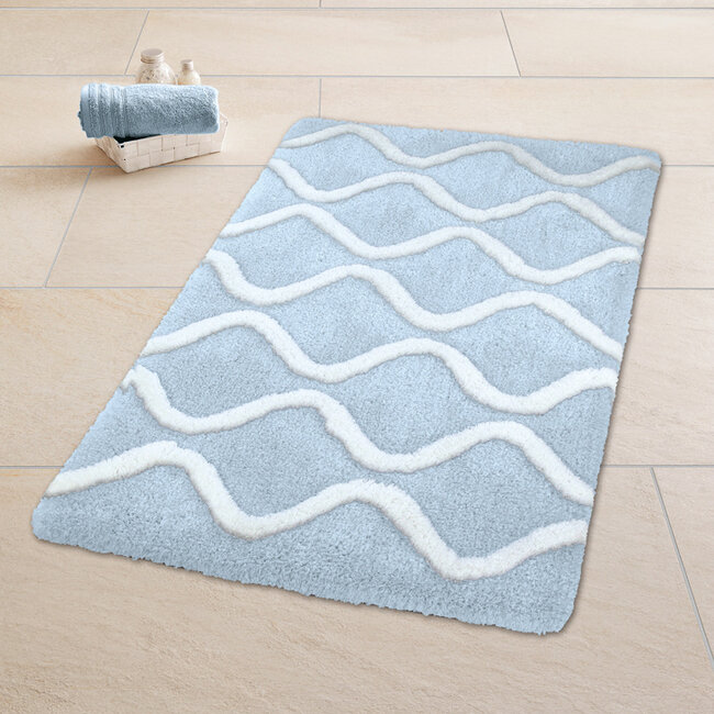 Kleine Wolke Badmat Piana Steelblue (blauw), 55x 65 cm