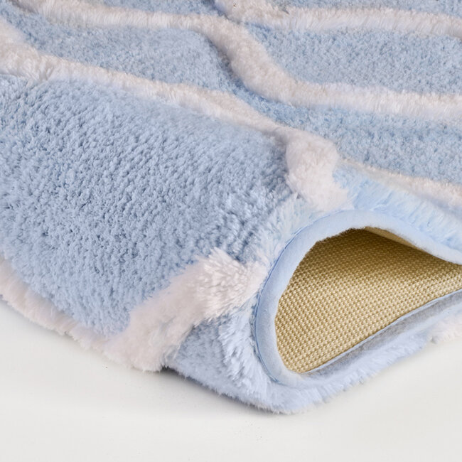 Kleine Wolke Badmat Piana Steelblue (blauw), 70x120 cm