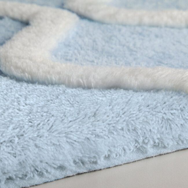 Kleine Wolke Badmat Piana Steelblue (blauw), 70x120 cm