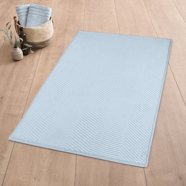 Kleine Wolke Badmat Zigzag Bright Blue (blauw), 50x 60 cm
