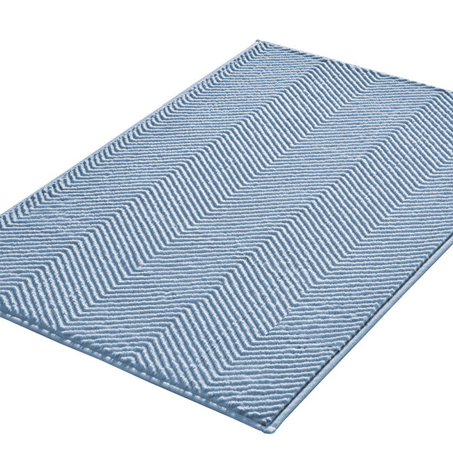 Kleine Wolke Badmat Zigzag Bright Blue (blauw), 70x120 cm