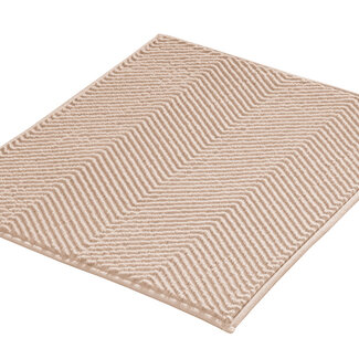 Kleine Wolke Badmat Zigzag Sandbeige (beige), 50x 60 cm