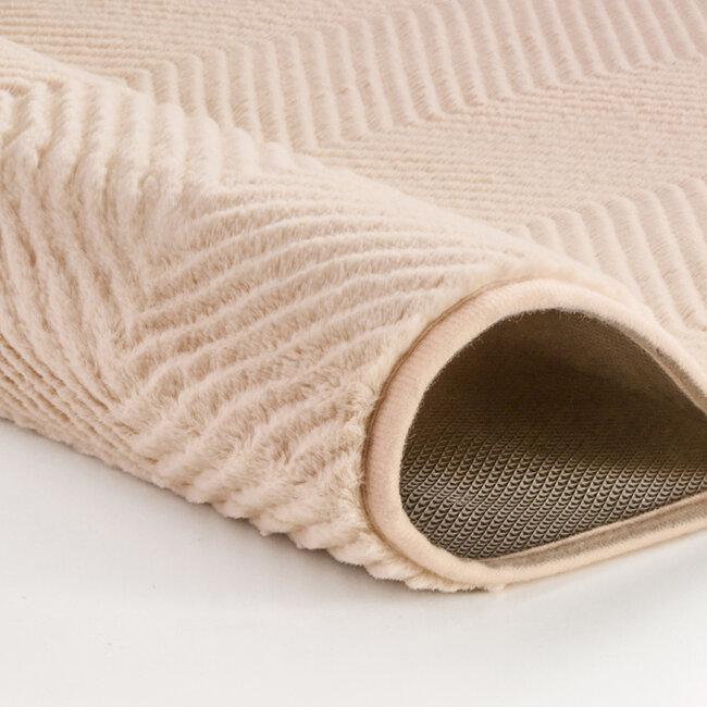 Kleine Wolke Badmat Zigzag Sandbeige (beige), 70x120 cm