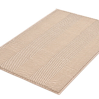 Kleine Wolke Badmat Zigzag Sandbeige (beige), 70x120 cm