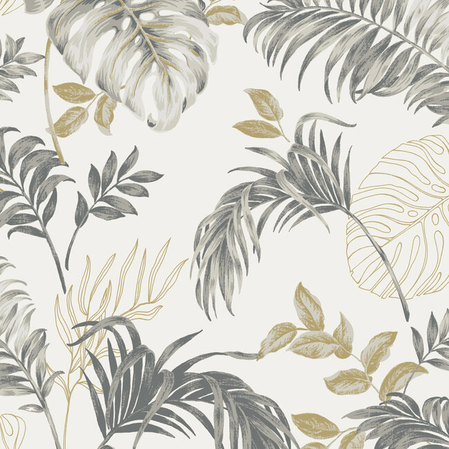 Dutch Wallcoverings Dutch Wallcoverings - Attitude- Allison wit/beige - Vliesbehang - 10m x 53cm - A64301