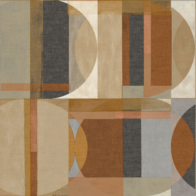 Dutch Wallcoverings Dutch Wallcoverings - Arcadia- Sojo bruin/blauw - Vliesbehang - 10m x 53cm - A64902