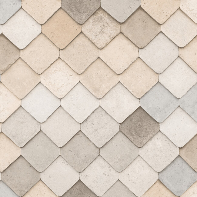 Dutch Wallcoverings Dutch Wallcoverings - Artifice- tegels beige - Vliesbehang - 10m x 53cm - M760-07