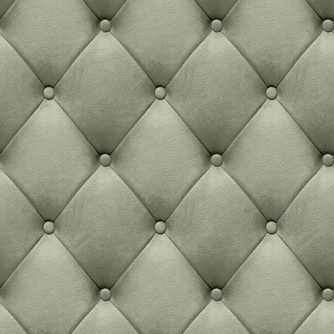 Dutch Wallcoverings Dutch Wallcoverings - Artifice- kapiton groen - Vliesbehang - 10m x 53cm - M762-04