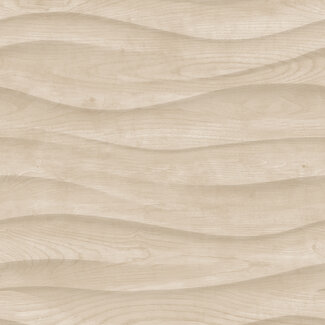 Dutch Wallcoverings Vliesbehang - Brut- hout horizontaal beige 106cm - M755-87D