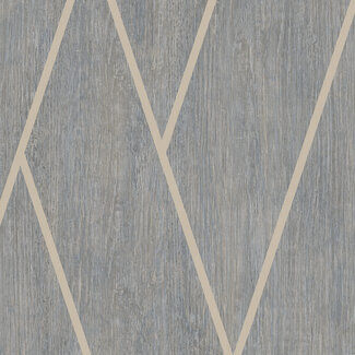 Dutch Wallcoverings Vliesbehang - Brut- hout/visgraat grijs - M757-09