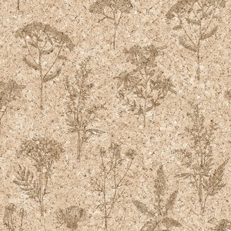 Dutch Wallcoverings Dutch Wallcoverings - Brut- kurk/bloem beige - M783-07