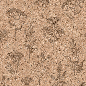 Dutch Wallcoverings Dutch Wallcoverings - Brut- kurk/bloem lichtbruin - M783-08