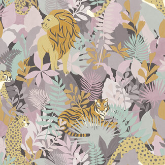 Dutch Wallcoverings Papierbehang - Dream Catcher- Animal Kingdom Pink - 13070