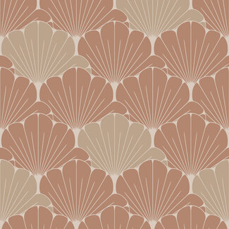 Dutch Wallcoverings Dutch Wallcoverings - Elegance- bladeren l.bruin/goud - M640-05