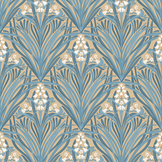 Dutch Wallcoverings Dutch Wallcoverings - Elegance- ornament oker/blauw - M661-04