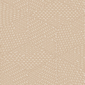 Dutch Wallcoverings Dutch Wallcoverings - Exclusive Threads Cube Stitch Gold - TP422956