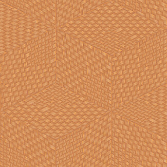 Dutch Wallcoverings Dutch Wallcoverings - Exclusive Threads Cube Stitch Orang - TP422957