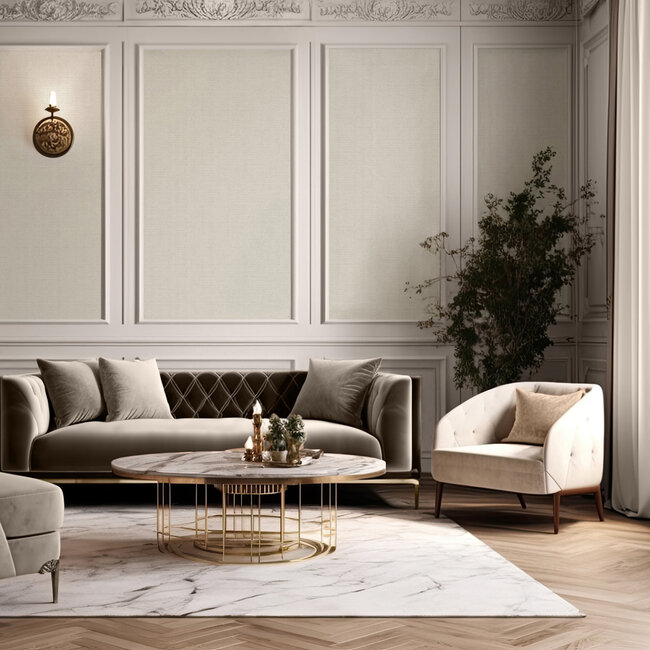 Dutch Wallcoverings Dutch Wallcoverings - Venezia- uni beige glitter - Vliesbehang - 10m x 53cm - M673-07