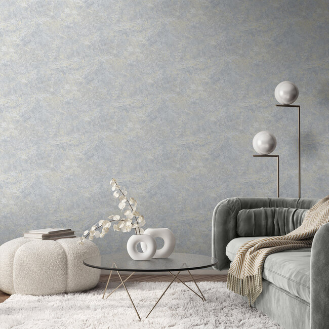 Dutch Wallcoverings Dutch Wallcoverings - Venezia- Pierre grijs glitter 106cm - Vliesbehang - 10m x 53cm - M667-91D