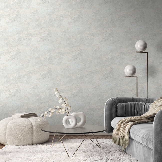 Dutch Wallcoverings Dutch Wallcoverings - Venezia- Pierre l.grijs glitter 106cm - Vliesbehang - 10m x 53cm - M667-99D