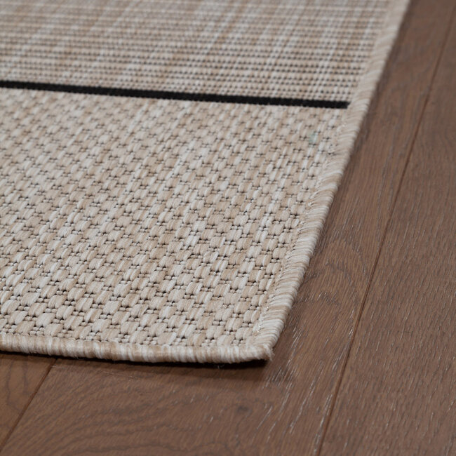 Dutch Lifestyle Aria- Polypropyleen - Vloerkleed - Vanilla/zwart