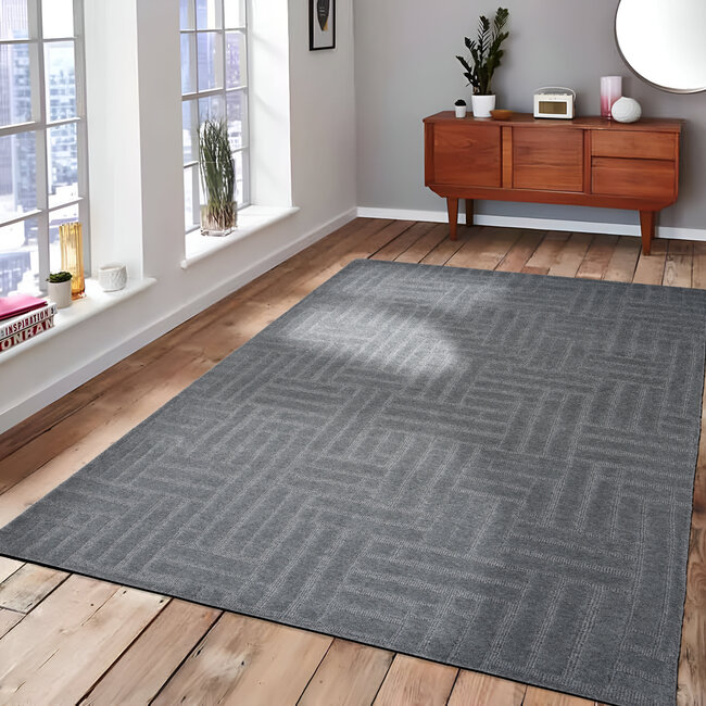 Dutch Lifestyle Atmore - Wol  - Vloerkleed - Donkergrijs