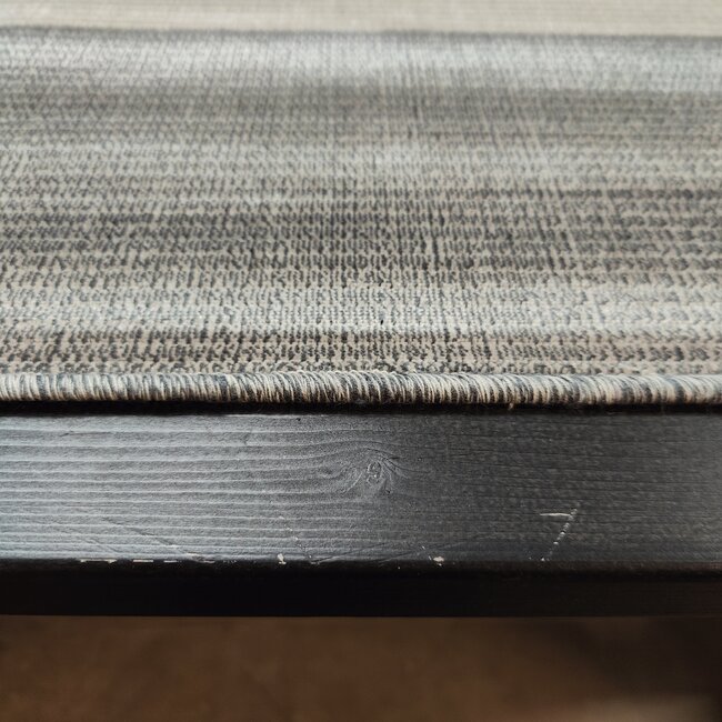 Dutch Lifestyle Boord- Viscose/katoen  - Vloerkleed - Antraciet/ecru