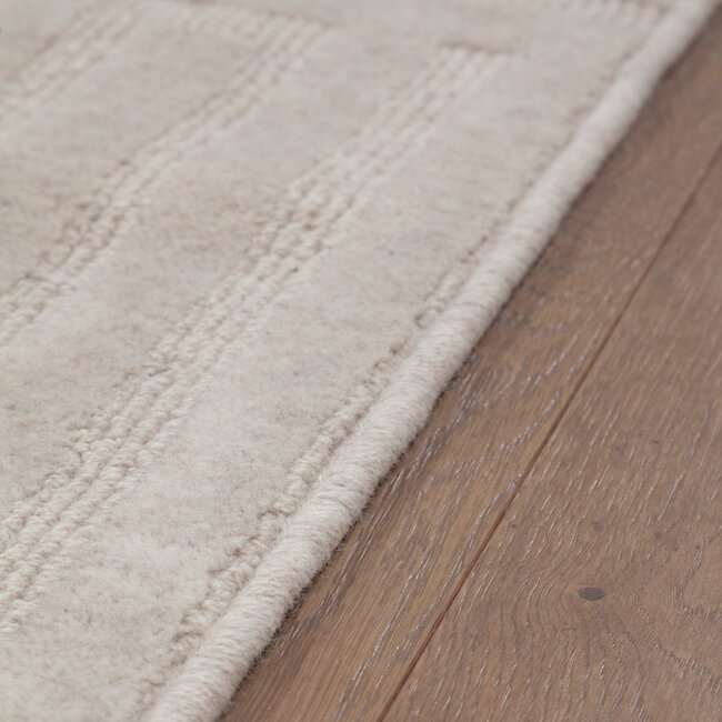 Dutch Lifestyle Clay 1 - Wol/katoen - Vloerkleed - Beige