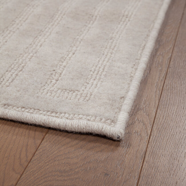 Dutch Lifestyle Clay 1 - Wol/katoen - Vloerkleed - Beige