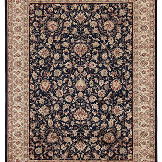 Vloerkleed Farshian Hereke 2 Navy - Viscose - Vloerkleed - Multicolor