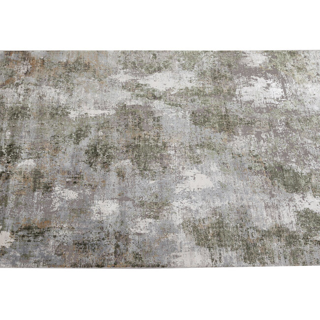 Dutch Lifestyle Kennedy L Beige/groen - Polyacryl/Viscose/Latex/Katoen - Vloerkleed - Beige/groen