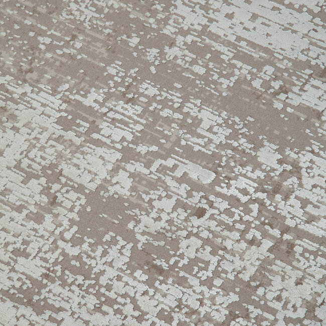 Dutch Lifestyle Kennedy D Beige/Creme - Polyacryl/Viscose/Latex/Katoen - Vloerkleed - Beige/Creme