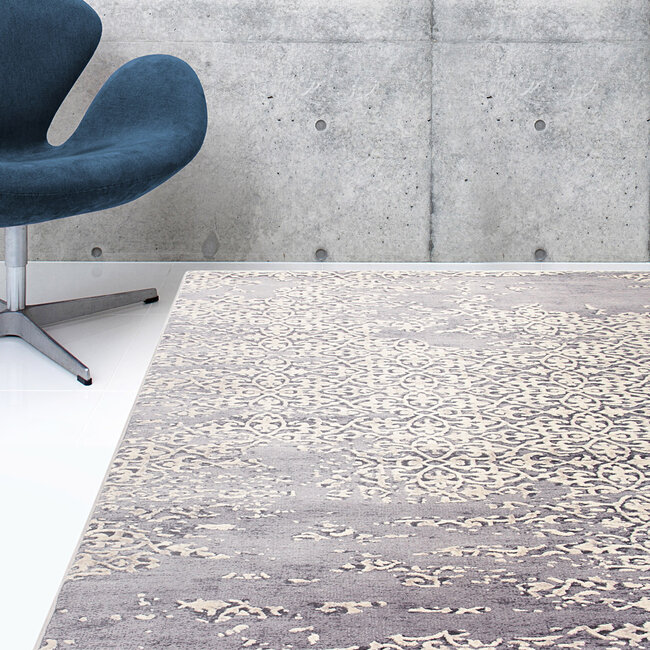 Dutch Lifestyle New Ornamental Grijs - Polyester/PP - Vloerkleed - Grijs